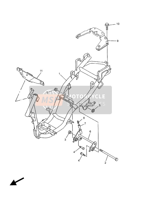 Yamaha YN50 NEOS 2003 Frame for a 2003 Yamaha YN50 NEOS